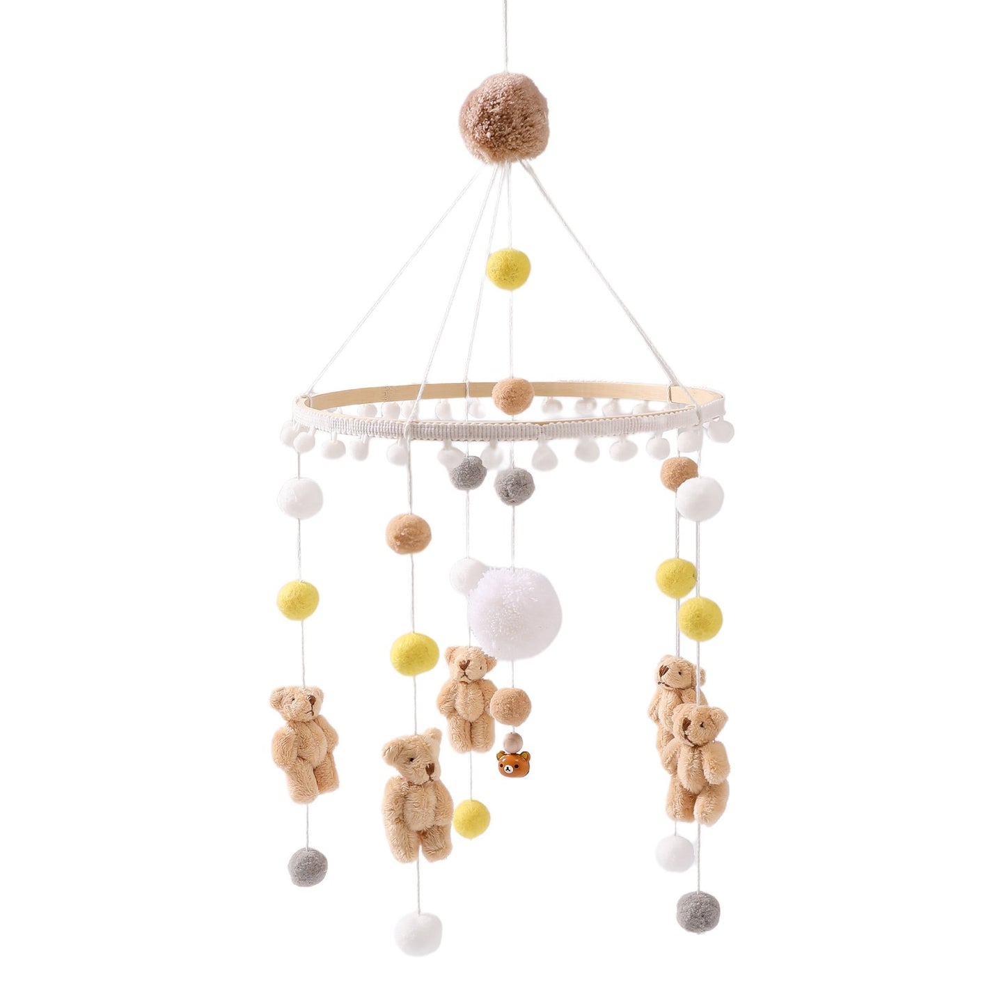 Dreamy Harmony Baby Mobile - Wood & Crochet - Little Bears