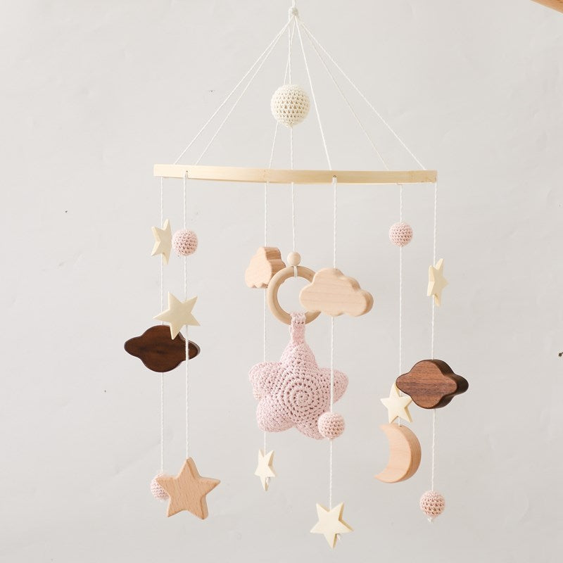 Dreamy Harmony Baby Mobile - Wood & Crochet - Space