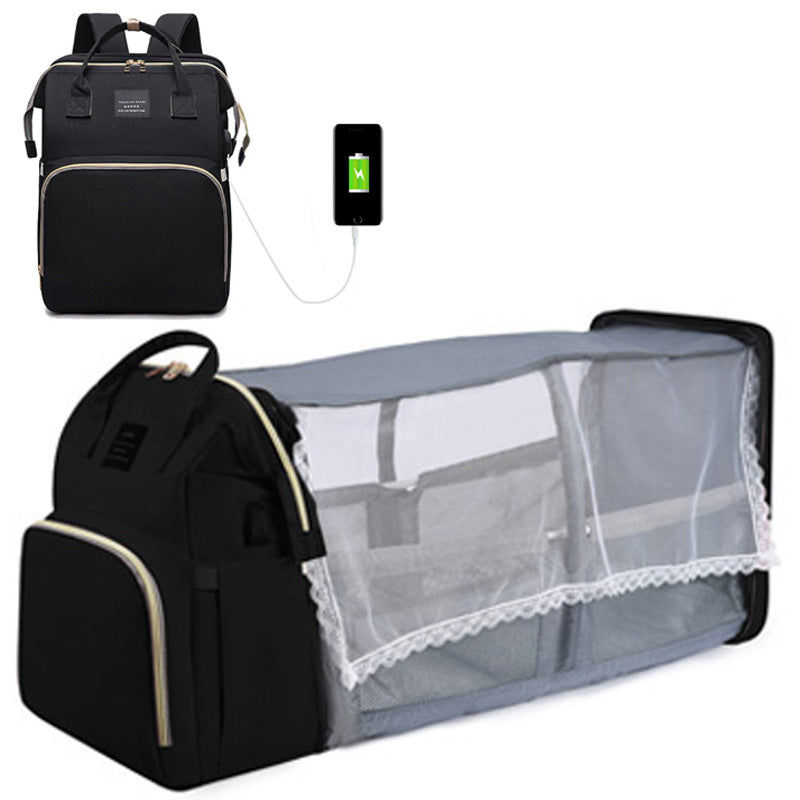 Portable Folding Mommy Bag | Crib Bed