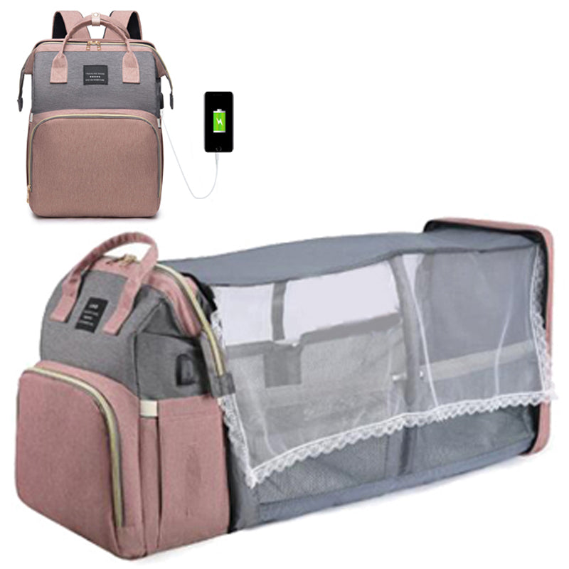Portable Folding Mommy Bag | Crib Bed